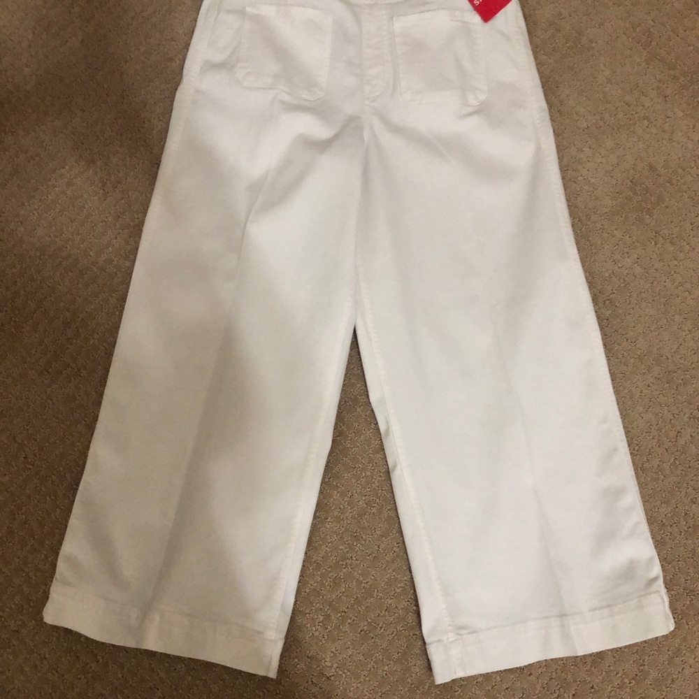 NEW! SPANX White Cropped Wide Leg Jeans - Size Petite Large ↩️ - Picture 3 of 12